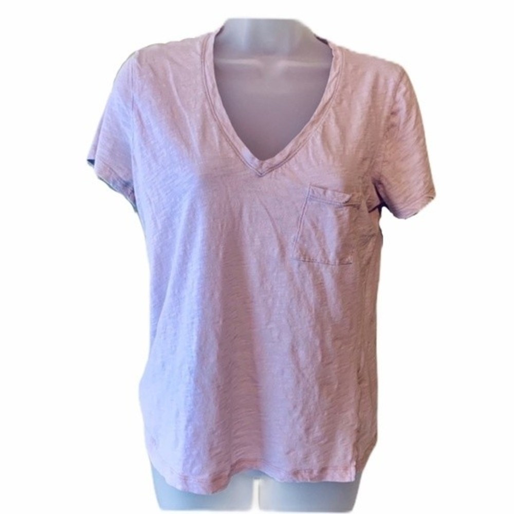 Madewell Pocket Tee White Shirt, Size Medium